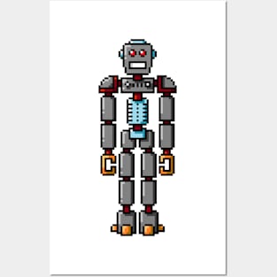 Pixel Robot 123 Posters and Art